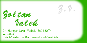 zoltan valek business card